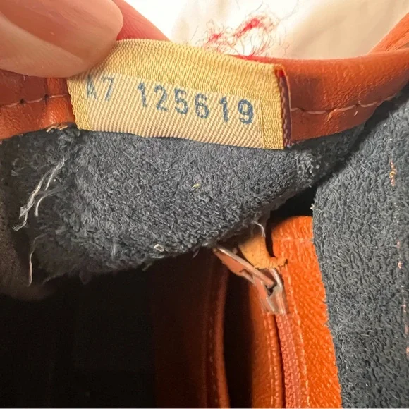 Vintage 90s Dooney & Bourke Pebble Blue and Brown Leather Crossbody Satchel Bag - Picture 9 of 9